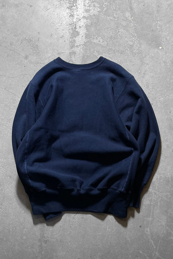 MADE IN MEXICO 90'S REVERSE WEAVE WEST VIRGINIA UNIVERSITY PRINT SWEATSHIRT / NAVY [SIZE: XL USED]