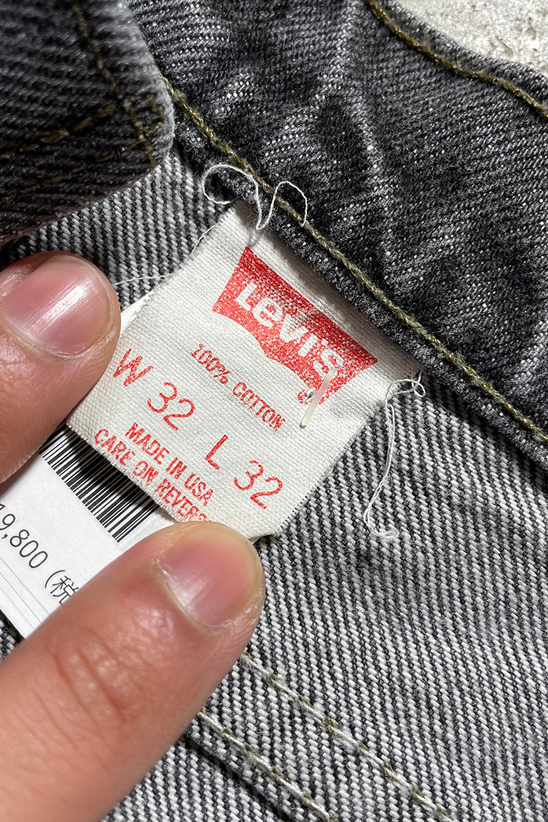 MADE IN USA 92'S 550 DENIM PANTS / BLACK [SIZE: W32L32 USED]