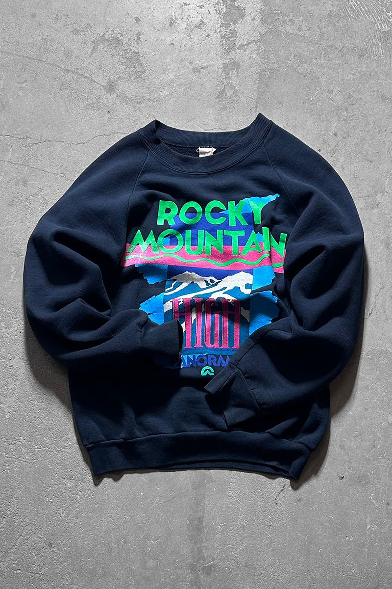 MADE IN CANADA 80'S ROCKY MOUNTAIN SWEATSHIRT / BLACK [SIZE: M USED]