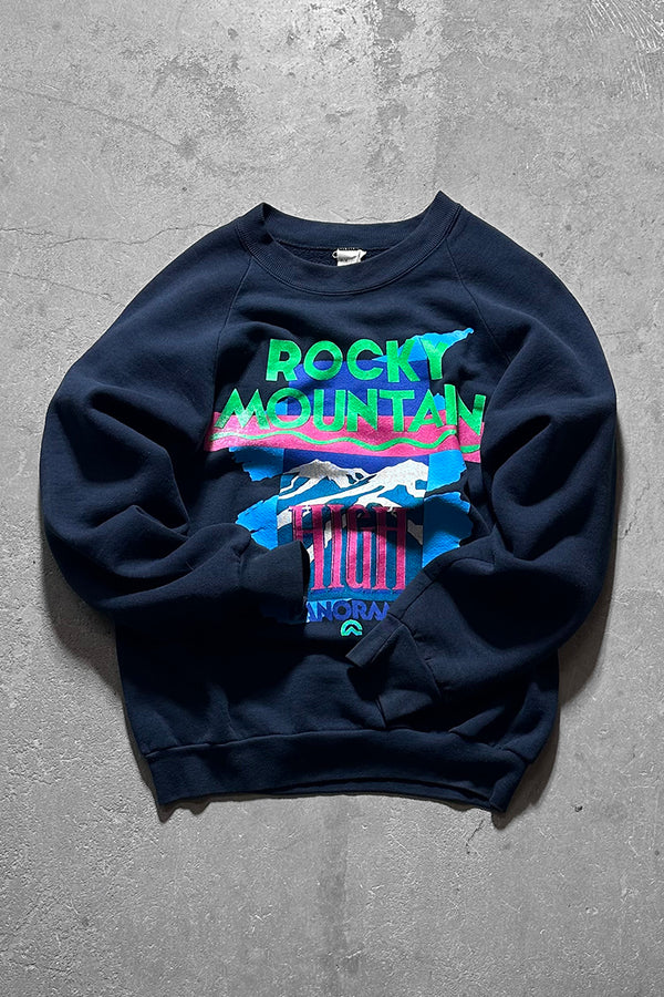 MADE IN CANADA 80'S ROCKY MOUNTAIN SWEATSHIRT / BLACK [SIZE: M USED]