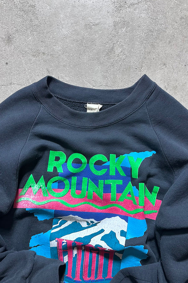 MADE IN CANADA 80'S ROCKY MOUNTAIN SWEATSHIRT / BLACK [SIZE: M USED]