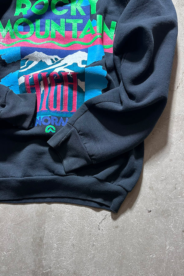 MADE IN CANADA 80'S ROCKY MOUNTAIN SWEATSHIRT / BLACK [SIZE: M USED]