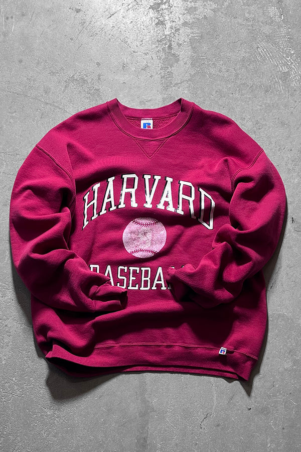 MADE IN USA 90'S HARVARD BASEBALL SWEATSHIRT / RED [SIZE: XL USED]