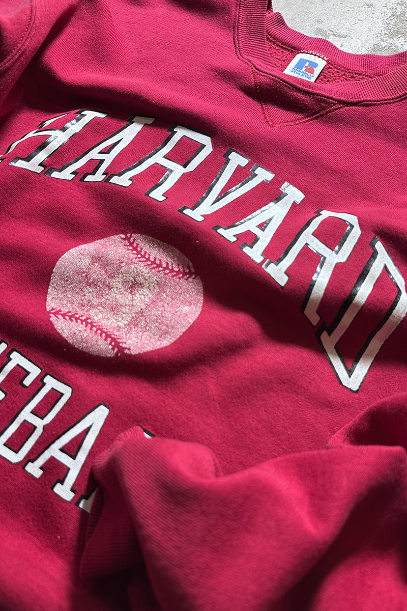 MADE IN USA 90'S HARVARD BASEBALL SWEATSHIRT / RED [SIZE: XL USED]