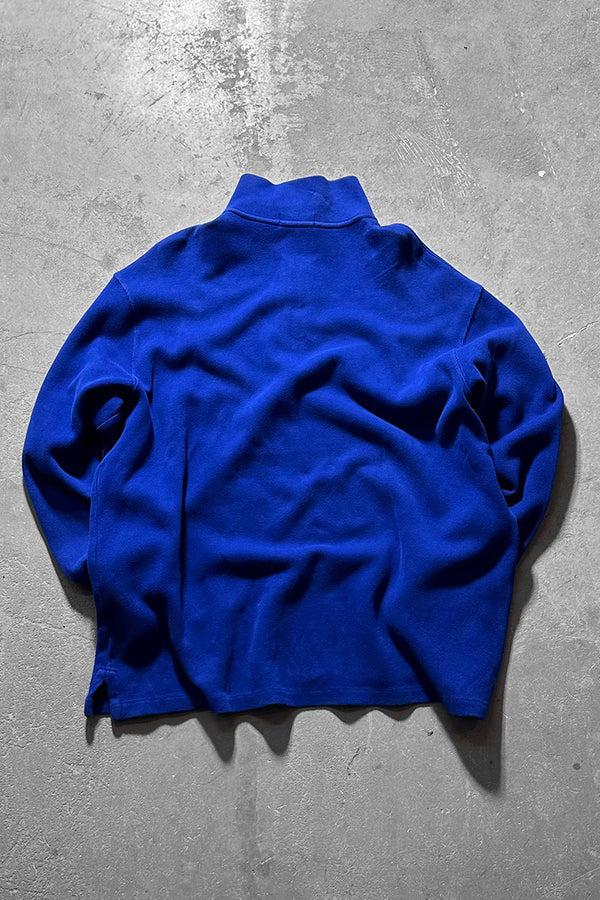 HALF ZIP COTTON KNIT SWEATER / BLUE [SIZE: XL USED]