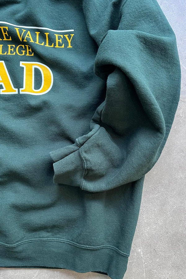 DELAWARE VALLEY COLLEGE DAD PRINT SWEATSHIRT / GREEN [SIZE: L USED]