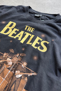 90'S BEATLES BAND T-SHIRT / BLACK [SIZE: L USED]