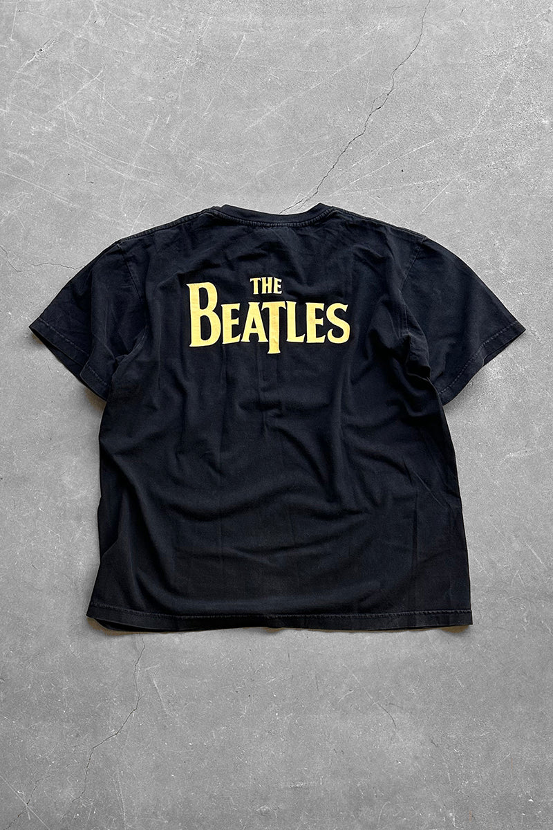 90'S BEATLES BAND T-SHIRT / BLACK [SIZE: L USED]