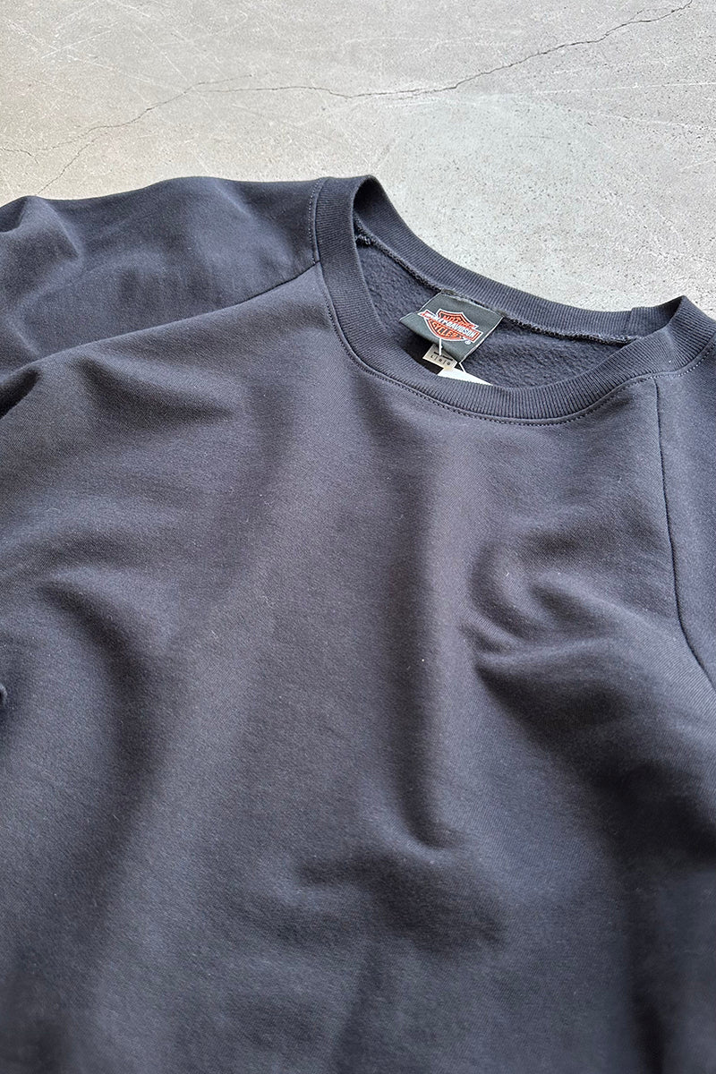 LIGHT WEIGHT RAGLAN SWEAT SHIRT / BLACK [SIZE: L USED]