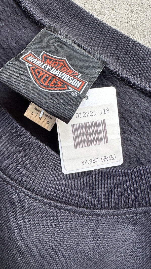 LIGHT WEIGHT RAGLAN SWEAT SHIRT / BLACK [SIZE: L USED]