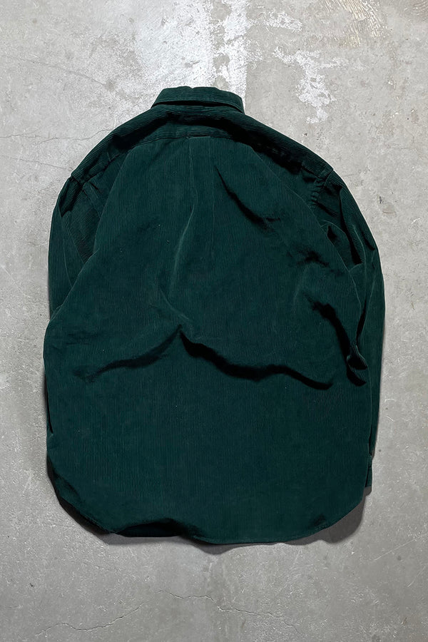 90'S BRAKE CORDUROY SHIRT / GREEN [SIZE: L USED]