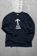 画像をギャラリービューアに読み込む, 90&#39;S L/S I&#39;M WITH STUPID MESSAGE T-SHIRT / BLACK [SIZE: M USED]

