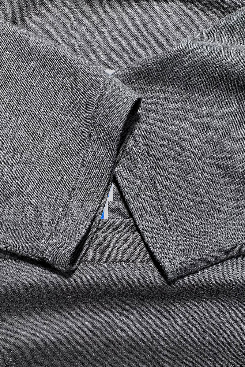 MADE IN USA 80'S BRYANT COLLEGE RUGBY SHIRT / BLACK [SIZE: L USED]