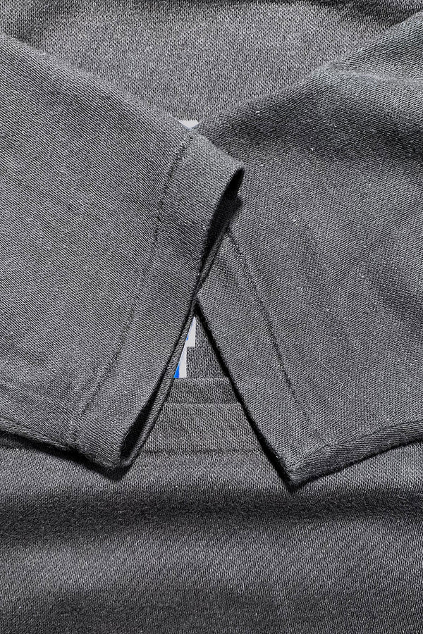 MADE IN USA 80'S BRYANT COLLEGE RUGBY SHIRT / BLACK [SIZE: L USED]