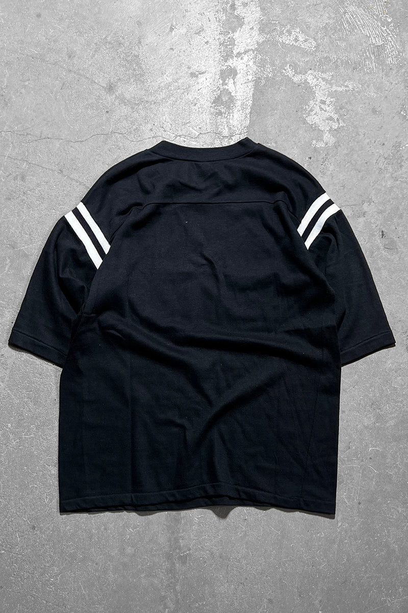 MADE IN USA 80'S BRYANT COLLEGE RUGBY SHIRT / BLACK [SIZE: L USED]