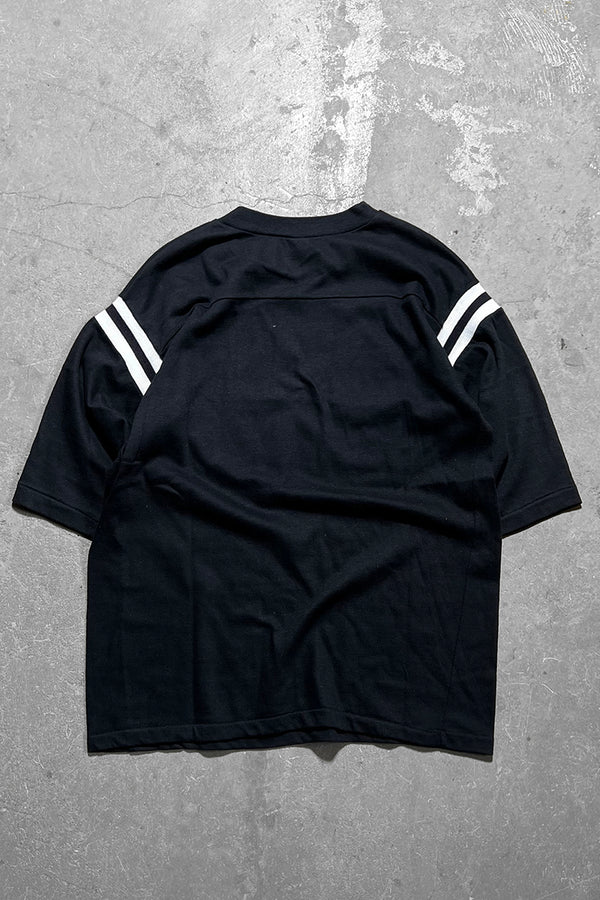 MADE IN USA 80'S BRYANT COLLEGE RUGBY SHIRT / BLACK [SIZE: L USED]