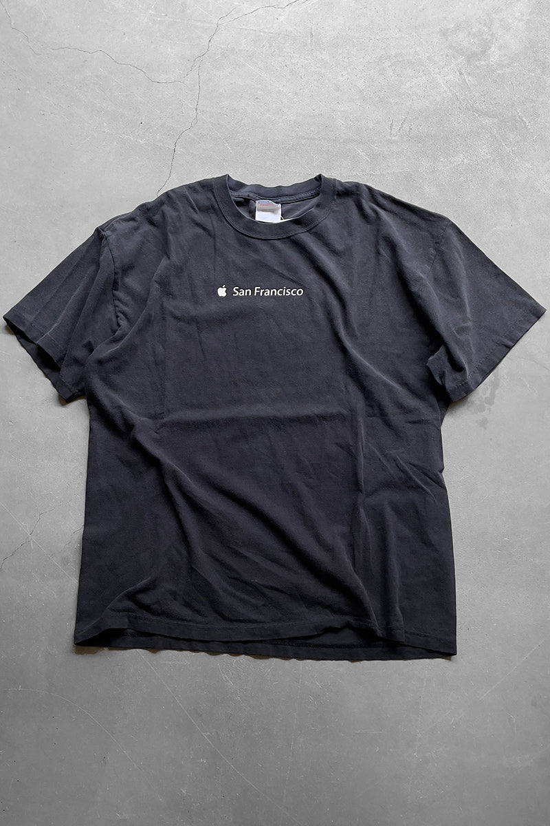 Y2K EARLY 00'S APPLE ADVERTISING T-SHIRT / BLACK [SIZE: XL USED]