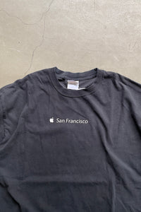 Y2K EARLY 00'S APPLE ADVERTISING T-SHIRT / BLACK [SIZE: XL USED]
