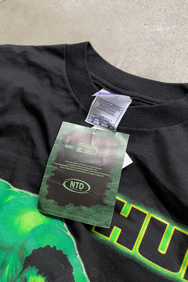 MADE IN USA Y2K 03'S HULK MOVIE T-SHIRT / BLACK [SIZE: M NOS/DEADSTOCK]