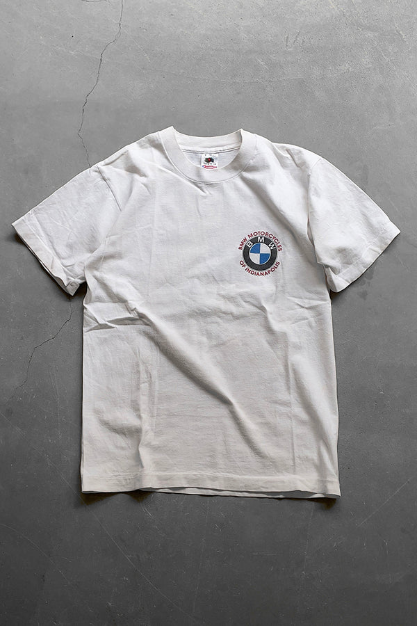 MADE IN USA 90'S BMW ADVERTISING T-SHIRT / WHITE [SIZE: S USED]
