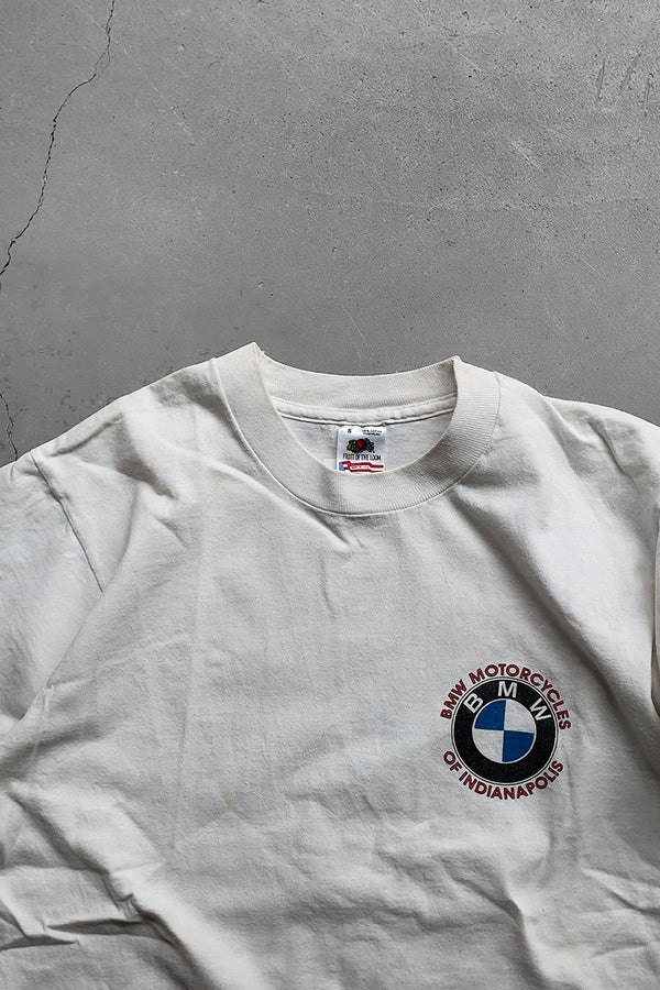MADE IN USA 90'S BMW ADVERTISING T-SHIRT / WHITE [SIZE: S USED]