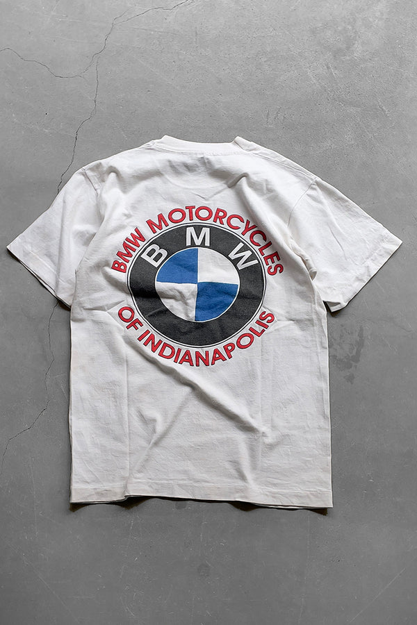 MADE IN USA 90'S BMW ADVERTISING T-SHIRT / WHITE [SIZE: S USED]