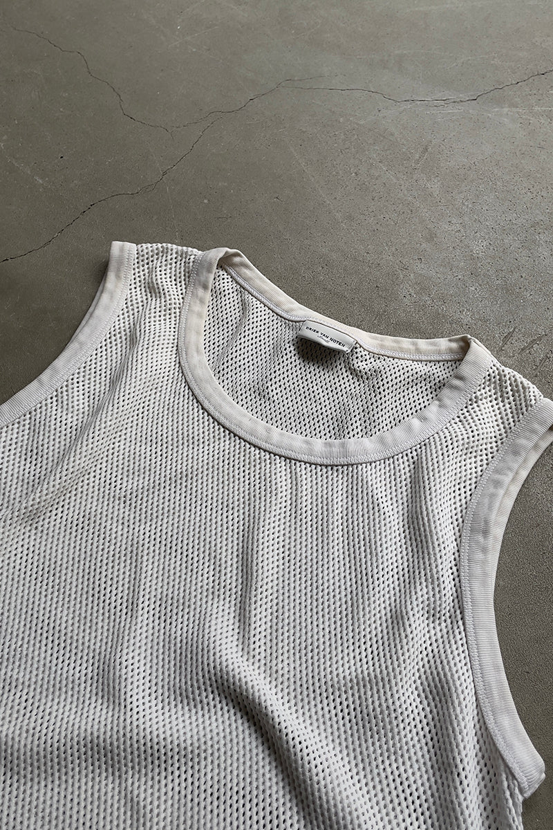 MESH TANK TOP / WHITE [SIZE: S USED]