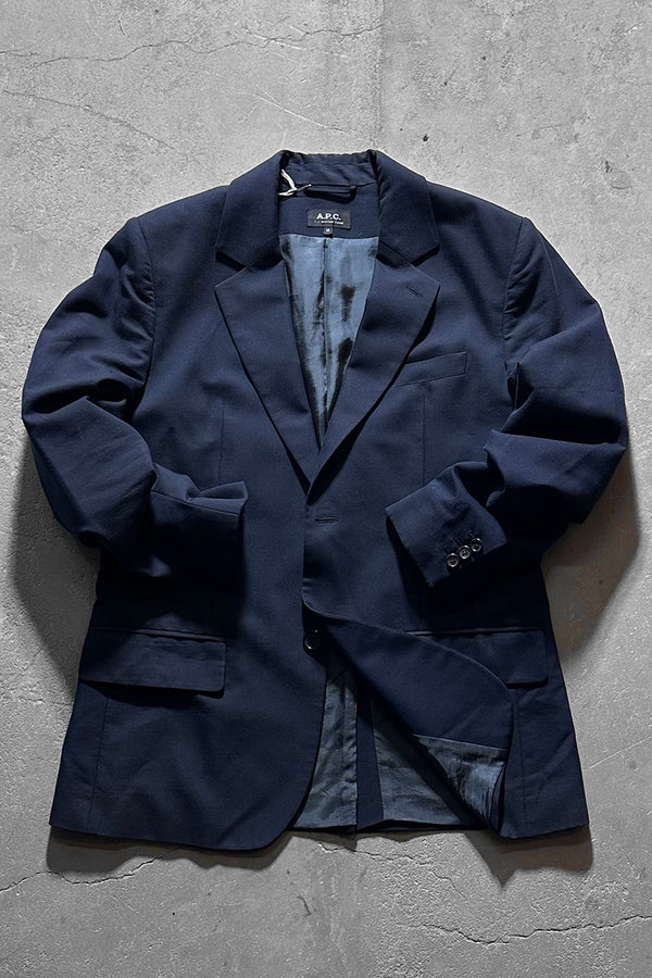 TAILORED JACKET / NAVY [SIZE: M USED]