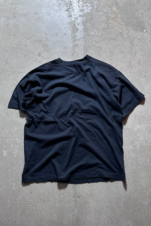 MADE IN USA 94'S STUDENT CROSSING PRINT T-SHIRT / BLACK [SIZE: XL USED]