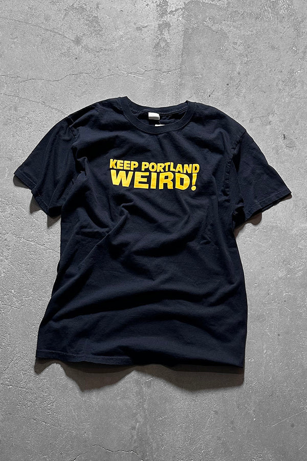 PORTLAND MESSAGE T-SHIRT / BLACK [SIZE: M USED]
