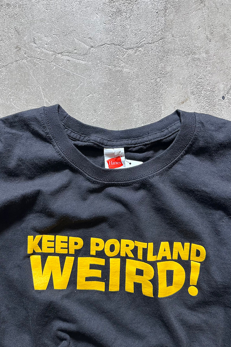 PORTLAND MESSAGE T-SHIRT / BLACK [SIZE: M USED]