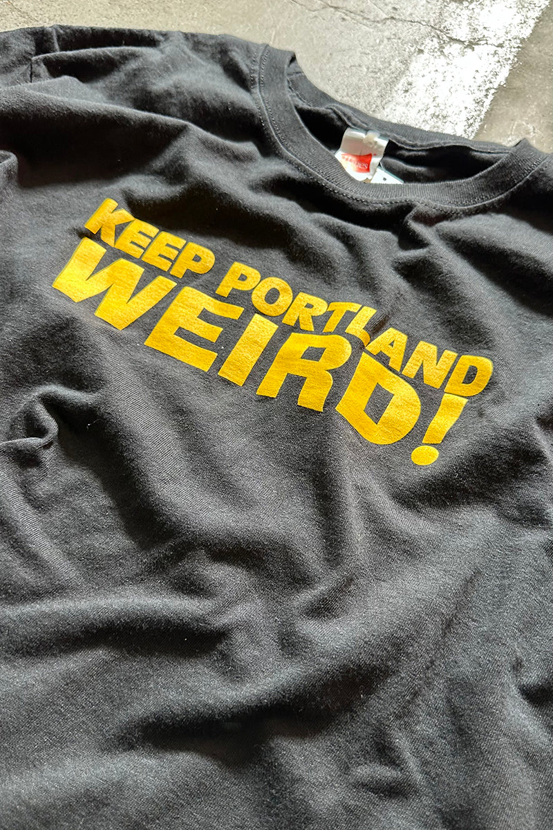 PORTLAND MESSAGE T-SHIRT / BLACK [SIZE: M USED]