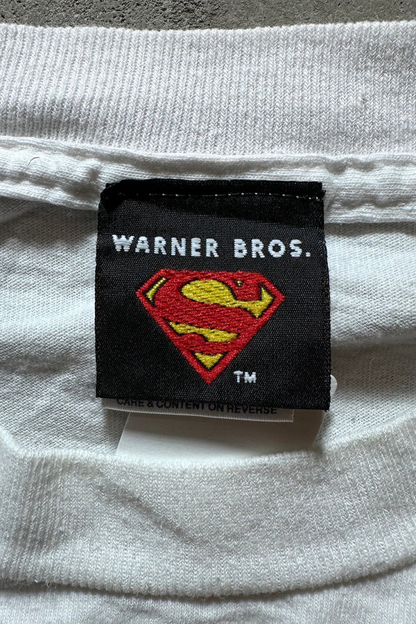 97'S SUPERMAN L/S T-SHIRT / WHITE [SIZE: L USED]