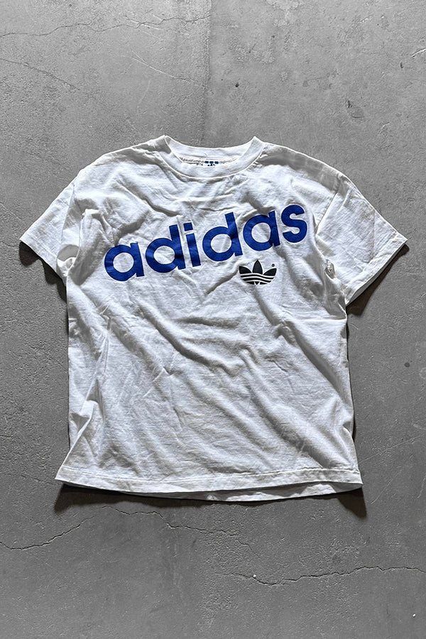MADE IN USA 80'S LOGO PRINT T-SHIRT / WHITE [SIZE: S USED]