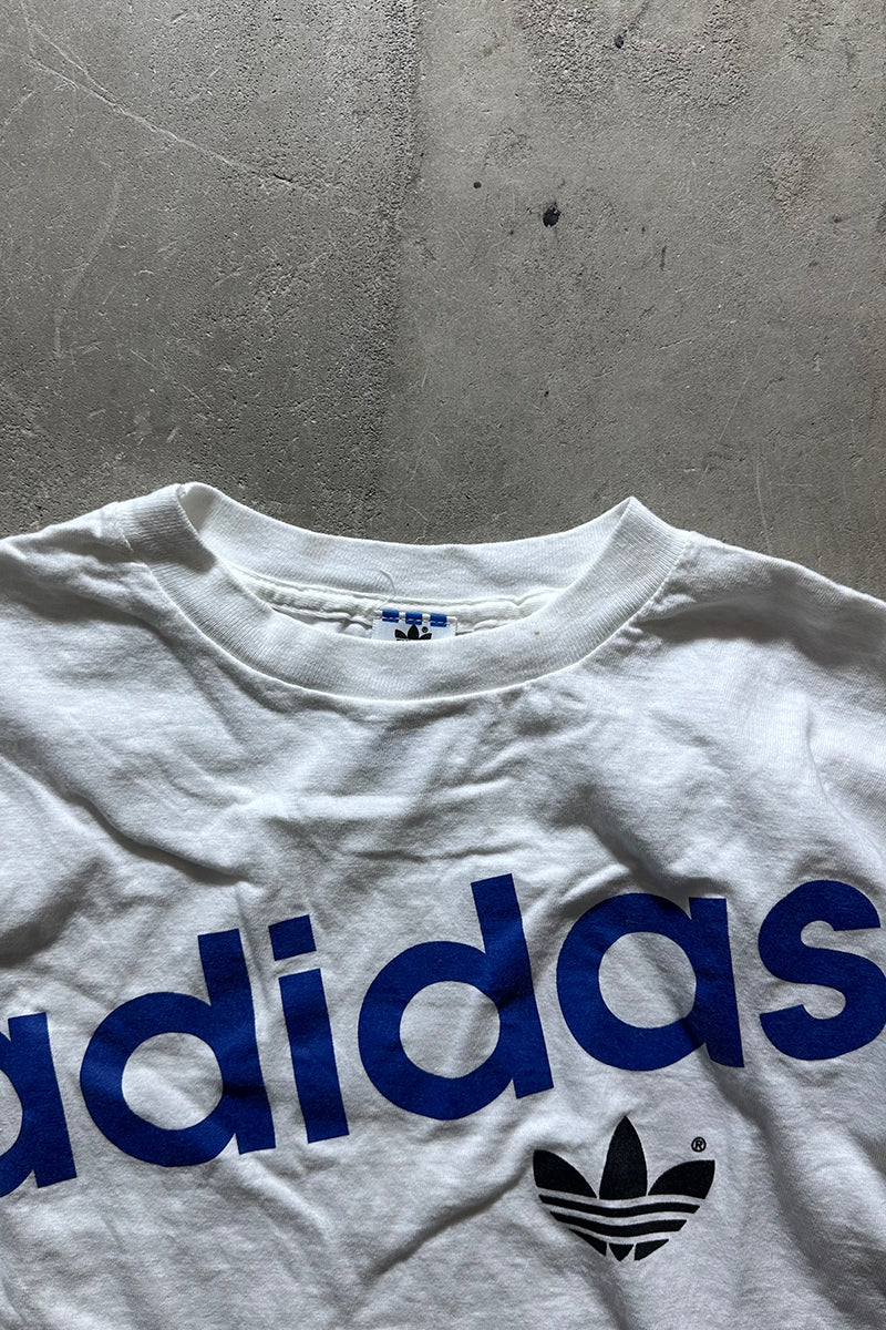 MADE IN USA 80'S LOGO PRINT T-SHIRT / WHITE [SIZE: S USED]