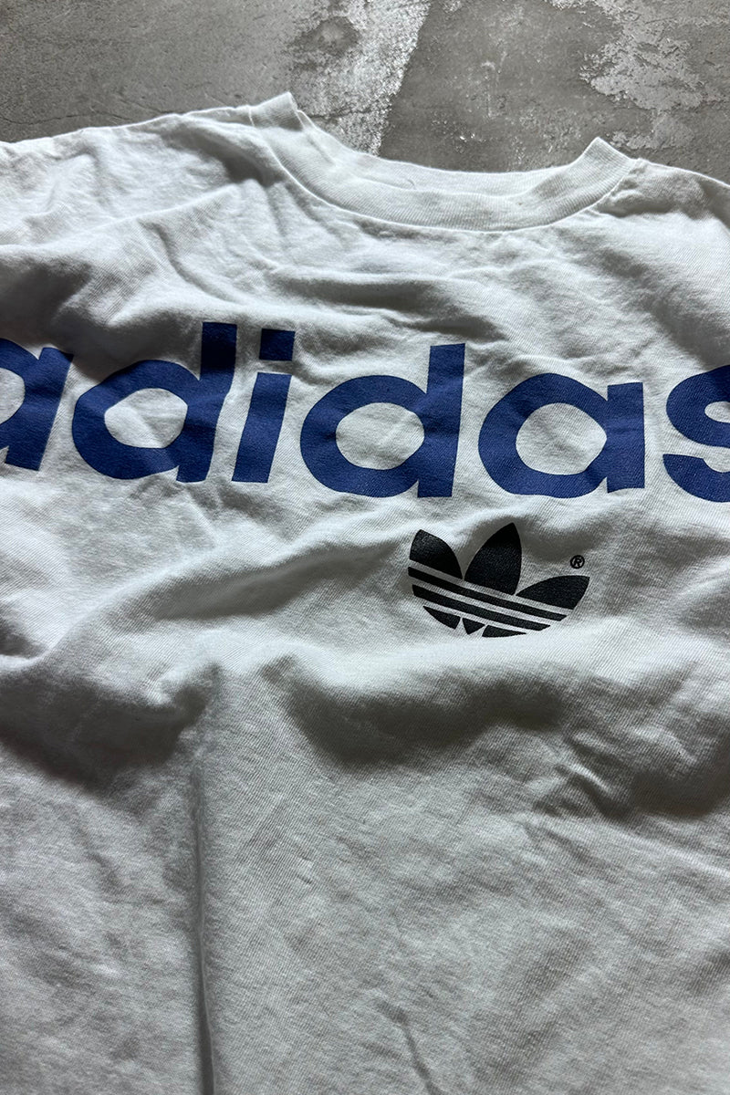 MADE IN USA 80'S LOGO PRINT T-SHIRT / WHITE [SIZE: S USED]