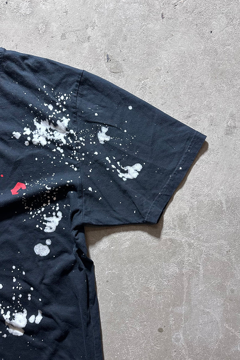 MADE IN TURKEY BLEACH PAINT T-SHIRT / BLACK [SIZE: L USED]