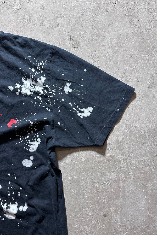 MADE IN TURKEY BLEACH PAINT T-SHIRT / BLACK [SIZE: L USED]