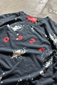 MADE IN TURKEY BLEACH PAINT T-SHIRT / BLACK [SIZE: L USED]