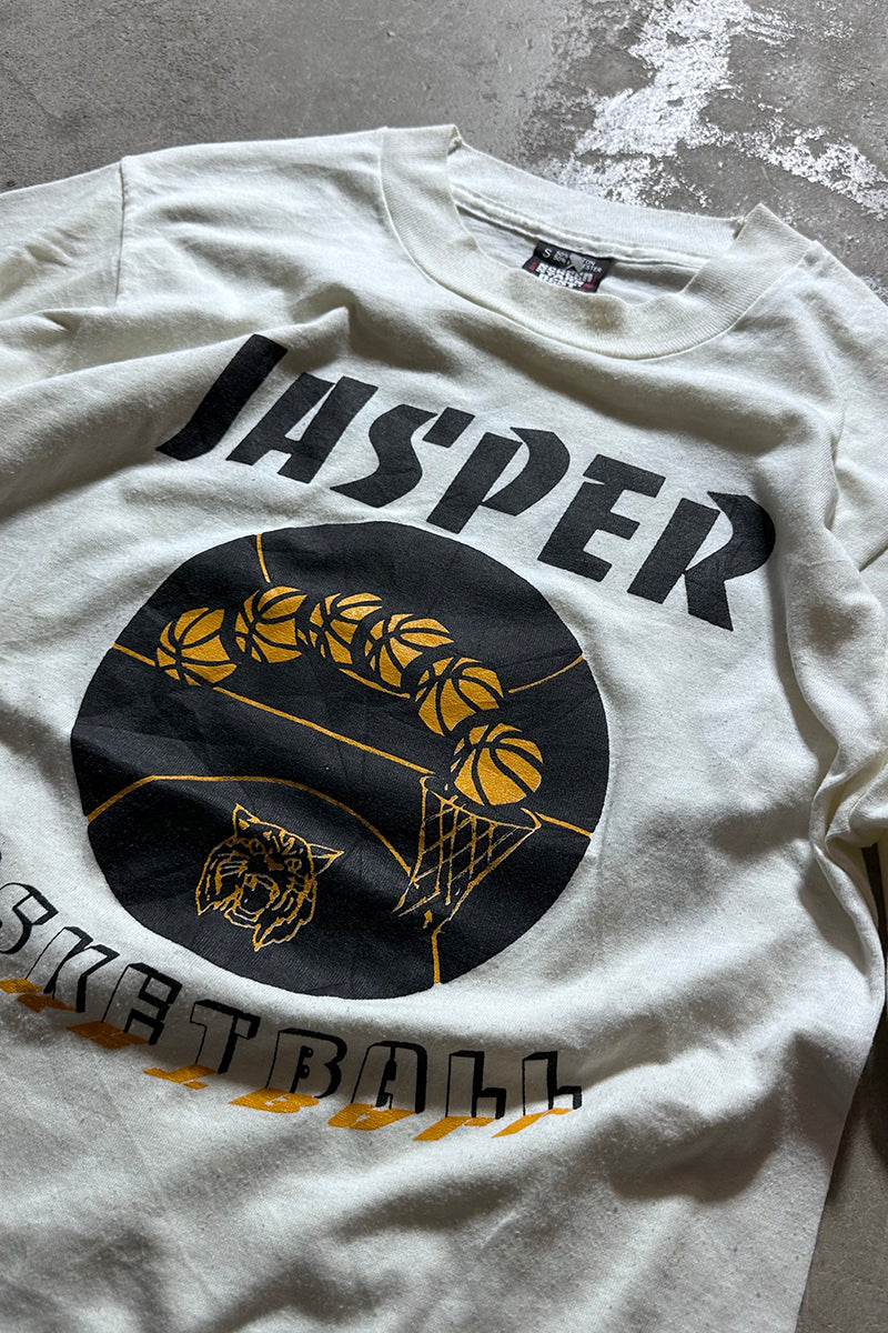 MADE IN USA 90'S JASPER BASKETBALL & MCDONALD'S T-SHIRT / WHITE [SIZE: S USED]