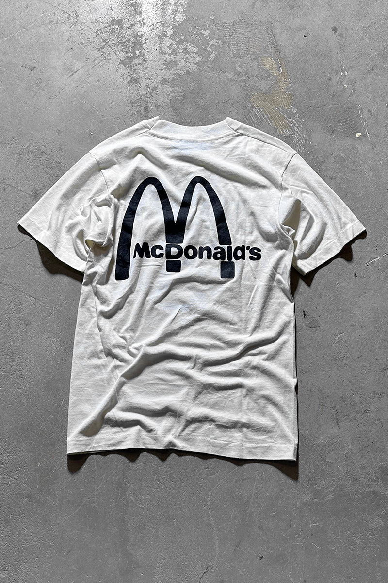 MADE IN USA 90'S JASPER BASKETBALL & MCDONALD'S T-SHIRT / WHITE [SIZE: S USED]