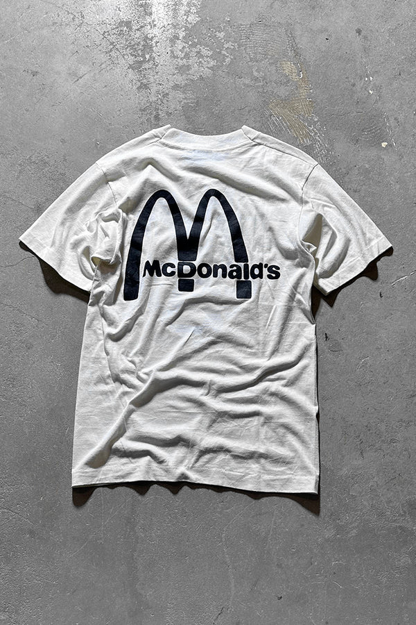 MADE IN USA 90'S JASPER BASKETBALL & MCDONALD'S T-SHIRT / WHITE [SIZE: S USED]