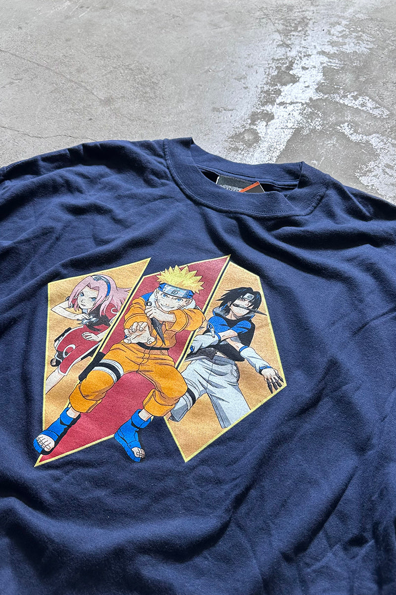 02'S NARUTO ANIME T-SHIRT / NAVY [SIZE: XL NOS/DEADSTOCK]