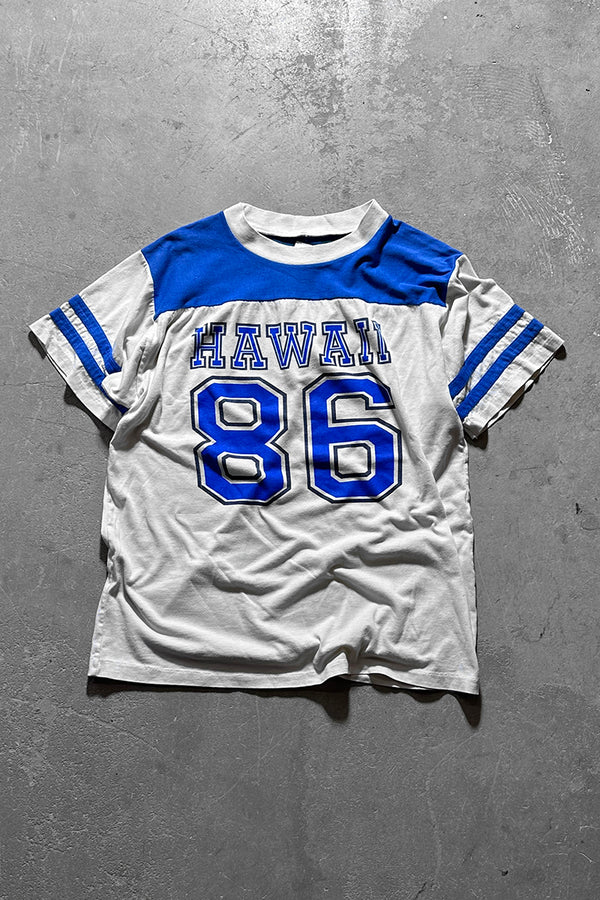 80'S HAWAII RUGBY GAME T-SHIRT / WHITE [SIZE: S USED]