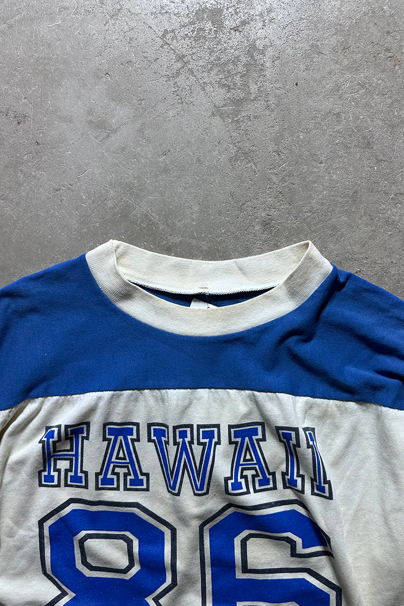 80'S HAWAII RUGBY GAME T-SHIRT / WHITE [SIZE: S USED]