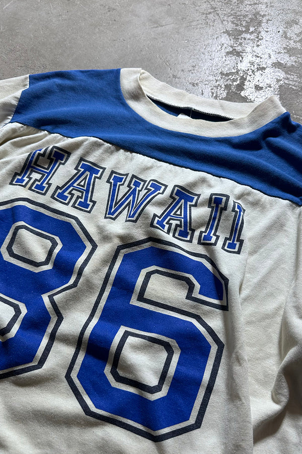 80'S HAWAII RUGBY GAME T-SHIRT / WHITE [SIZE: S USED]