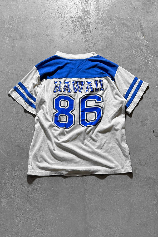80'S HAWAII RUGBY GAME T-SHIRT / WHITE [SIZE: S USED]