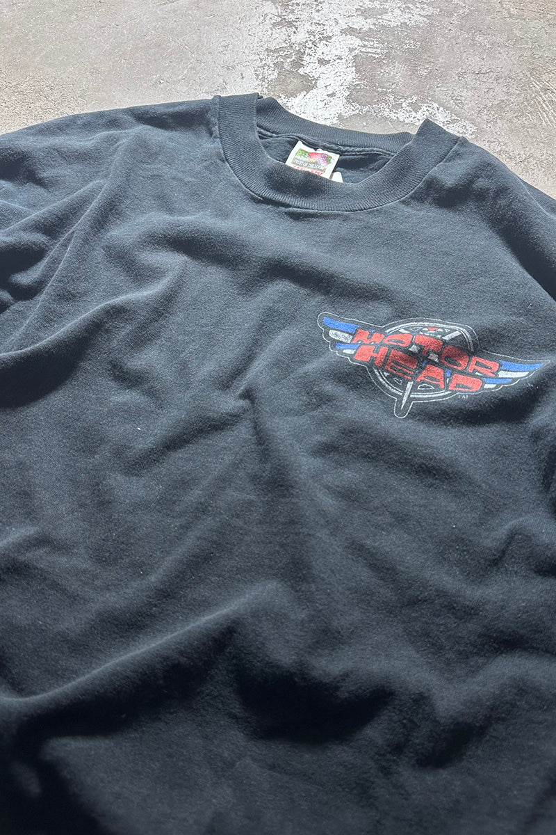 97'S MOTOR HEAD ADVERTISING T-SHIRT / BLACK [SIZE: XL USED]