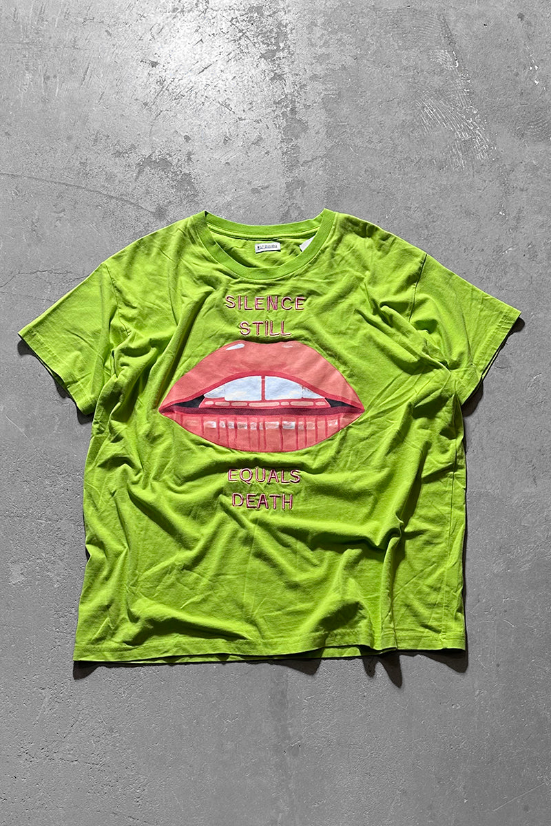 SILENCE STILL T-SHIRT / GREEN [SIZE: M USED]