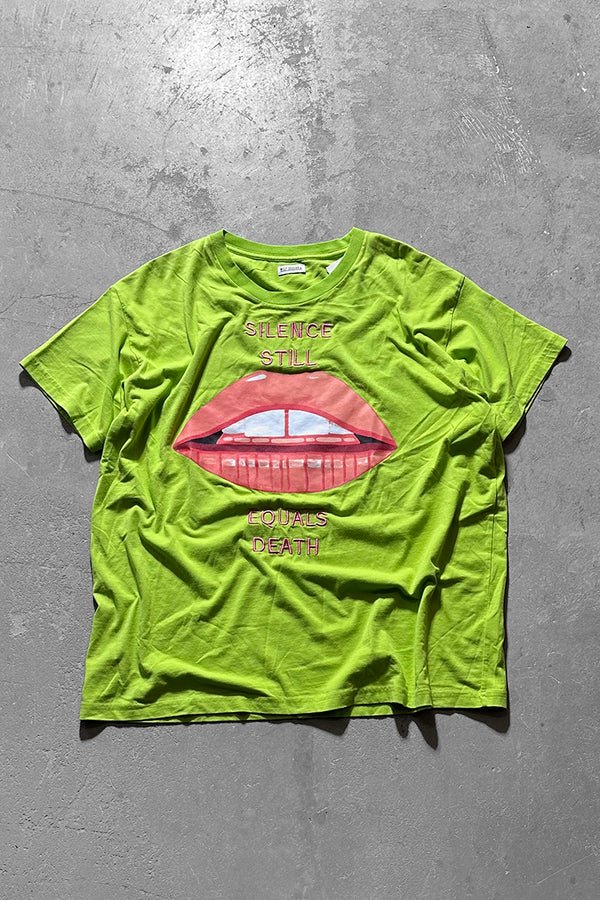 SILENCE STILL T-SHIRT / GREEN [SIZE: M USED]